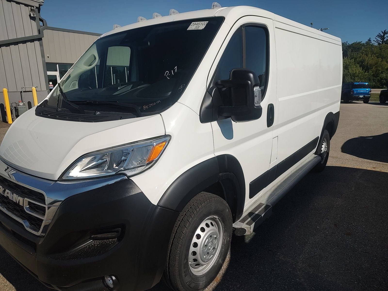 2025 RAM ProMaster 2500 Cargo Van Tradesman Low Roof 136' WB w/Pass Seat in Bright White Clearcoat — front three-quarter view